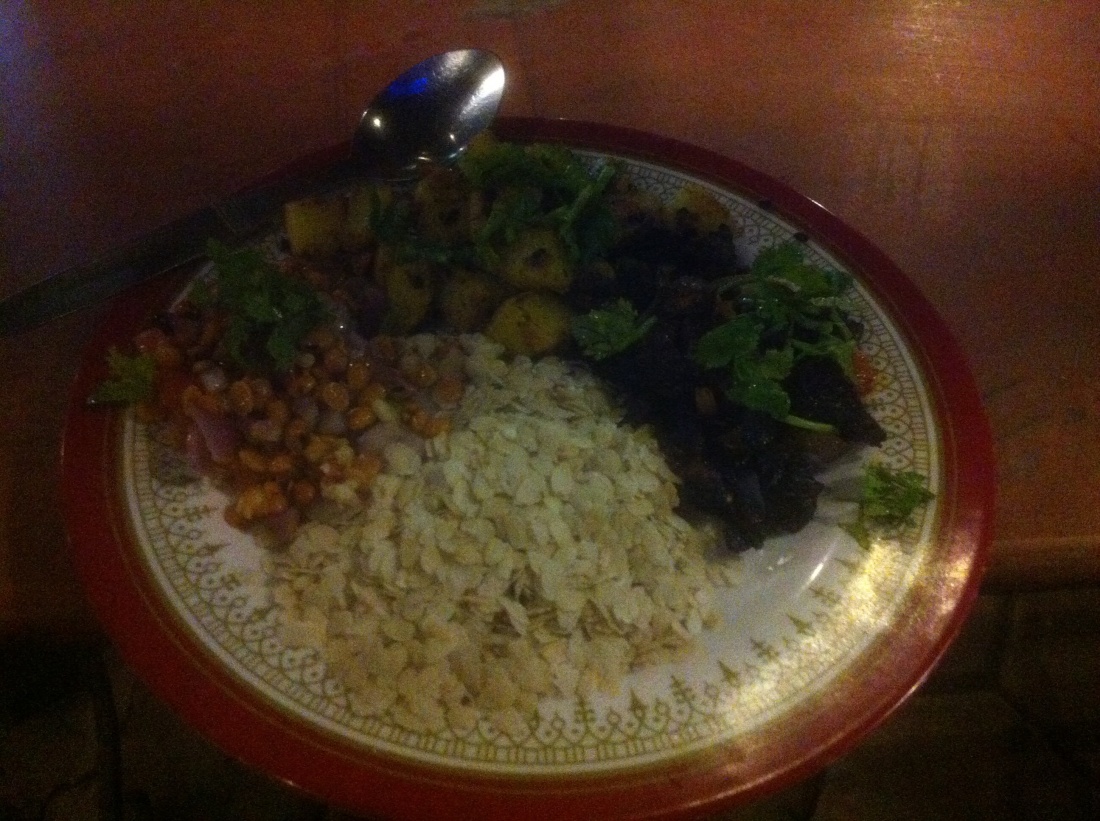 First meal in Kathmandu